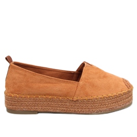 Espadrillit paksulla Poulain Camel -pohjalla ruskea