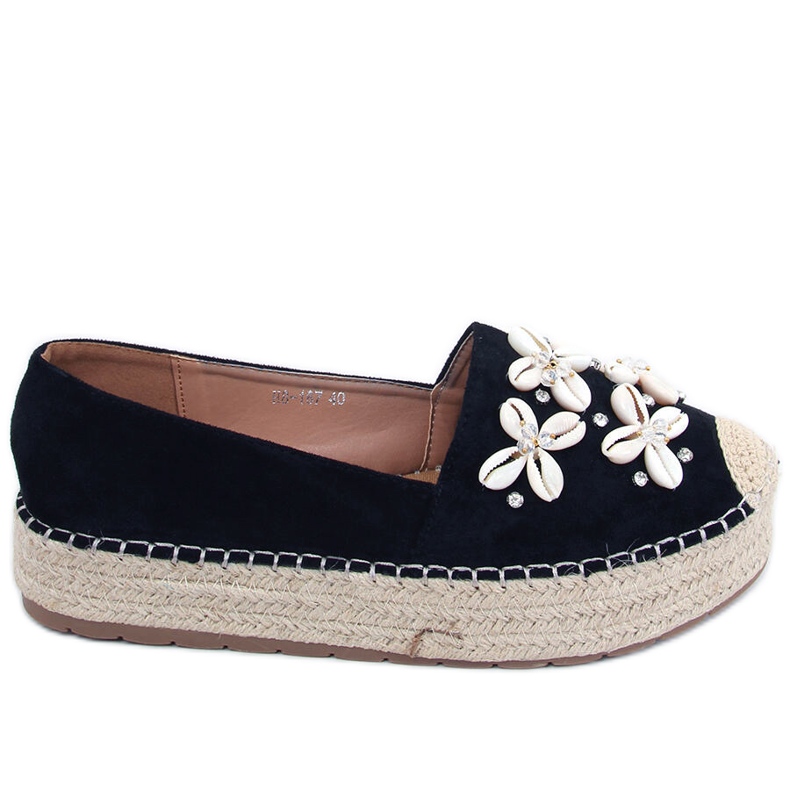Elif Black espadrillit kuorilla musta