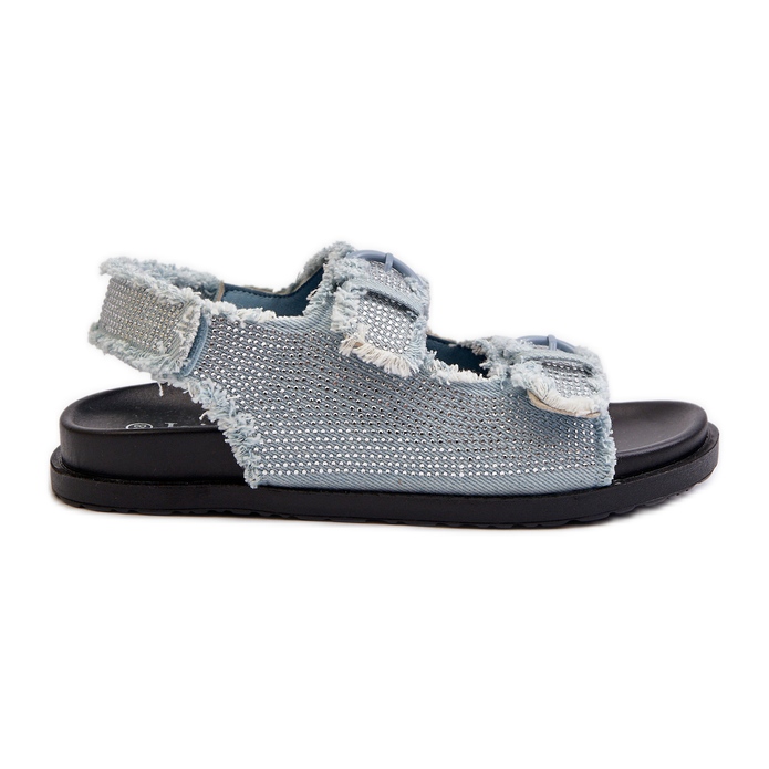 Naisten koristellut farkkusandaalit Siniset Irmale sininen