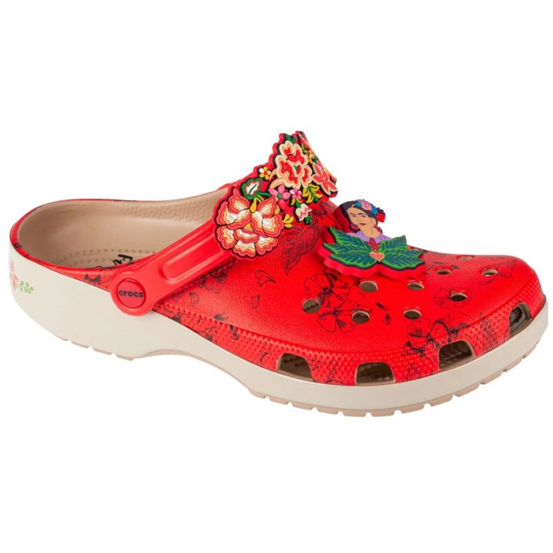 Crocs Klassiset puukengät Frida Kahlo Classic Clog 209450-2Y2 punainen