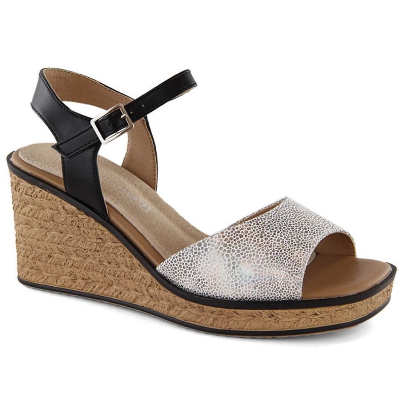 Sergio Leone W SK441C hopeanväriset kiila sandaalit