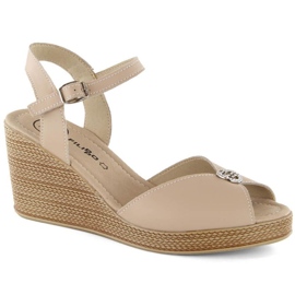 Filippo W PAW526A nahkaiset kiila sandaalit, beige