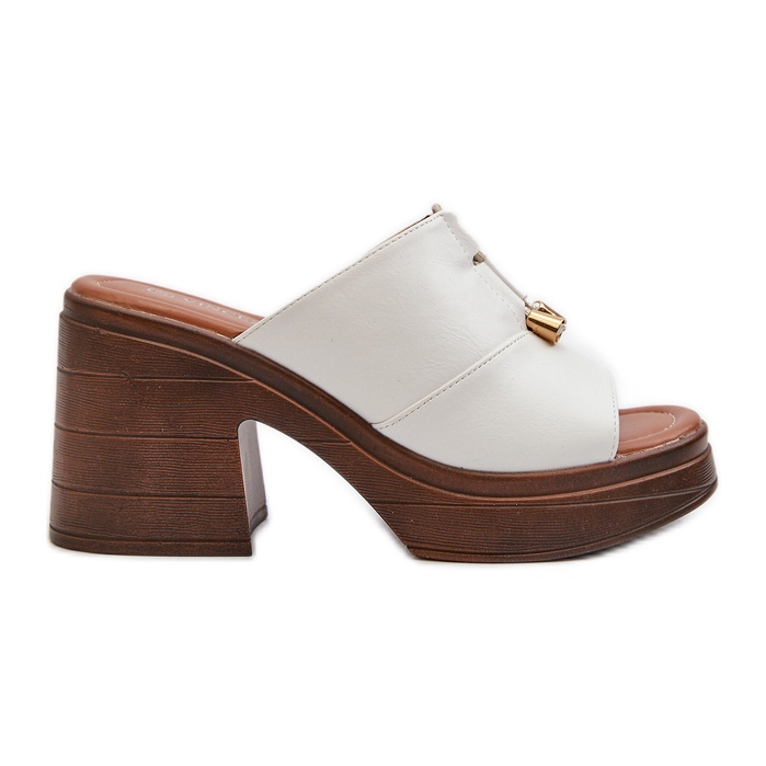 Vinceza Eko-nahasta valmistetut naisten varvastossut jalustalla ja lohkolla, valkoinen Dafira