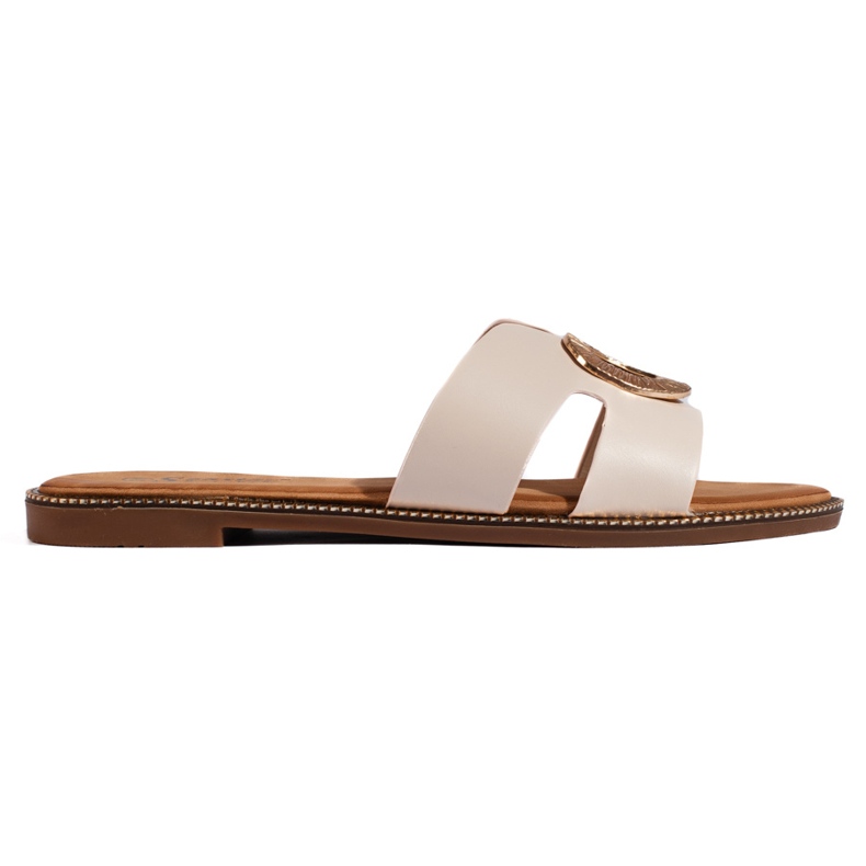 Naisten beige-tasaiset liukumäet