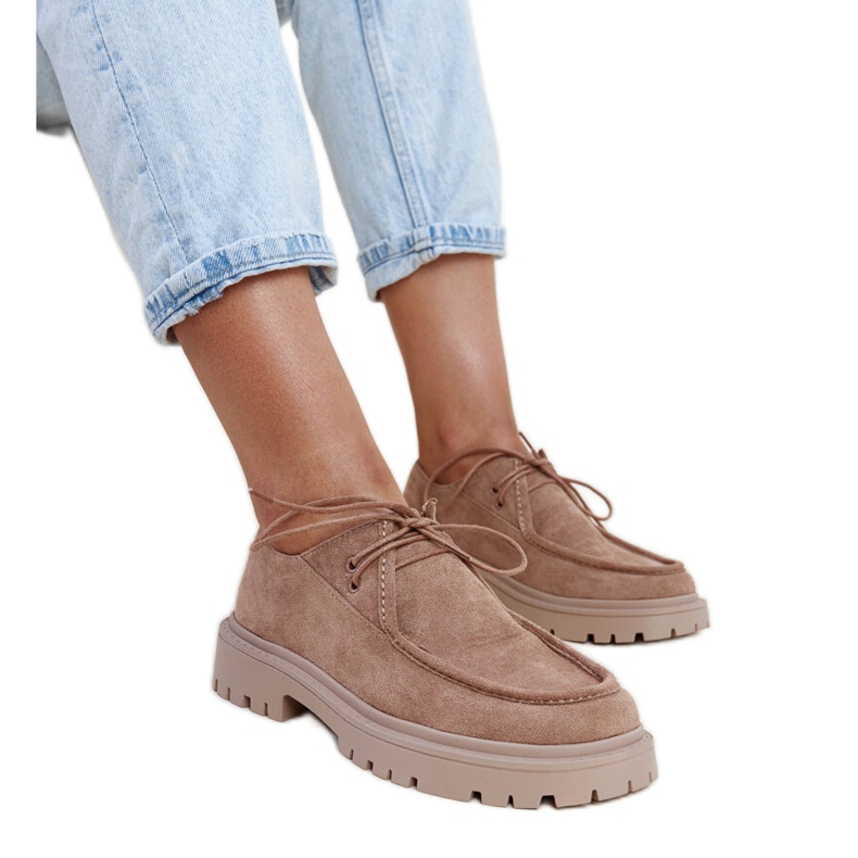 Tumman beigen mokkanahka klassiset Keiko-kengät