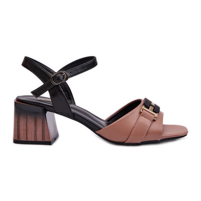 Vinceza Tyylikkäät naisten vaaleanpunaiset Natissa Block -korkokengät vaaleanpunainen