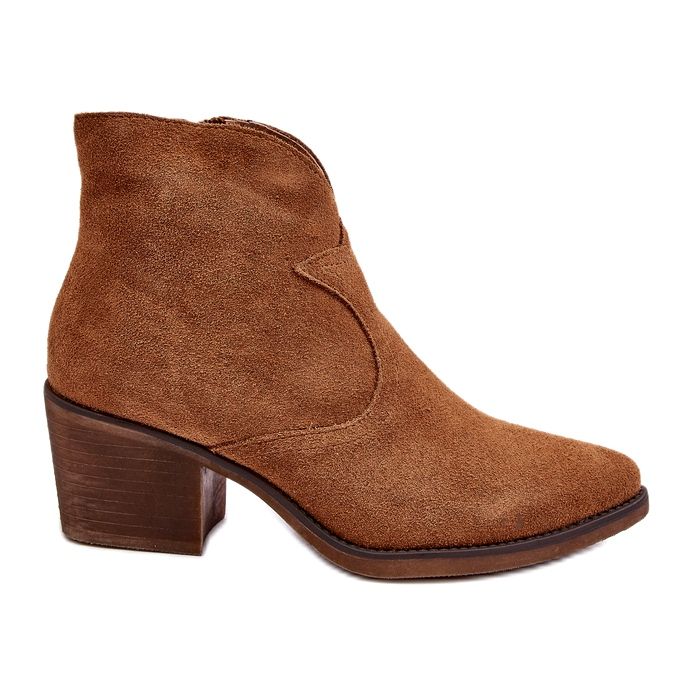S.Barski Mokka Cowboy-saappaat vetoketjulla D&amp;A SN622-29 Camel ruskea