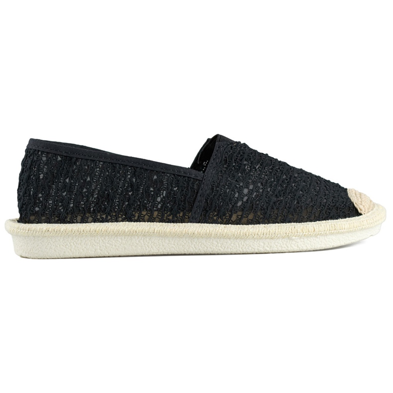 Mustat mesh-espadrillit, ilmavat naisten espadrillit
