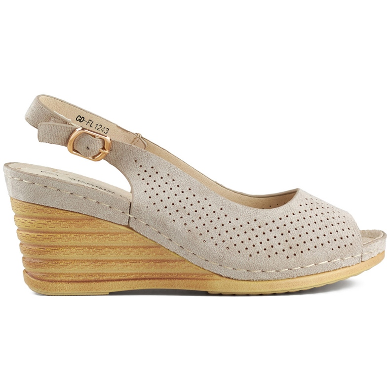 Goodin Harjakatkoiset beigenväriset kiila sandaalit