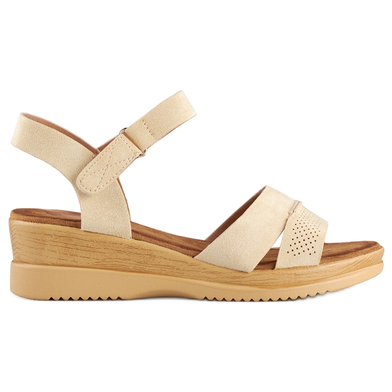 Beiget mokkanahkasandaalit, mukavat naisten sandaalit Beiget mokkanahkasandaalit, mukavat naisten sandaalit