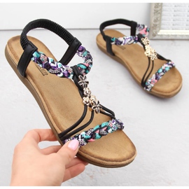 Naisten mukavat slip-on sandaalit, musta Artiker 54C1331