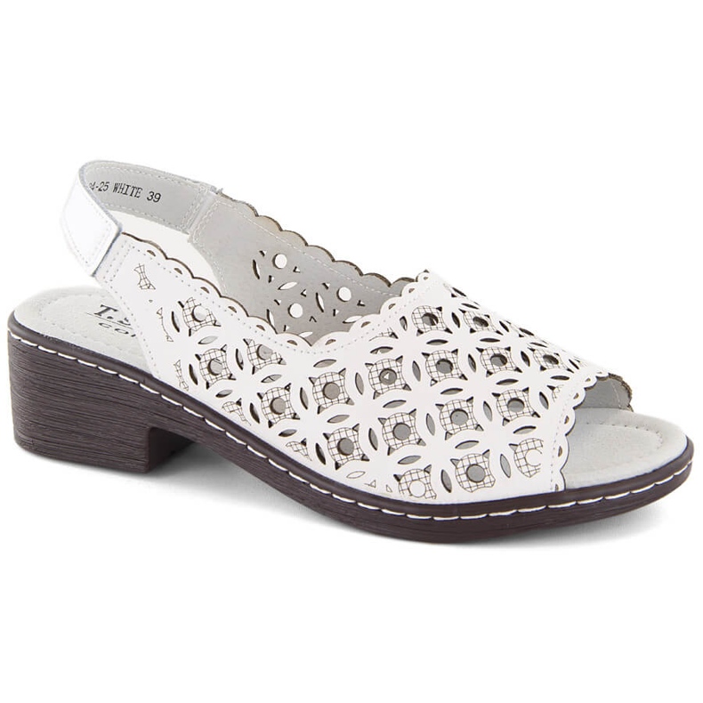 T.Sokolskin nahkaiset mukavat naisten valkoiset korkeakorkoiset sandaalit valkoinen