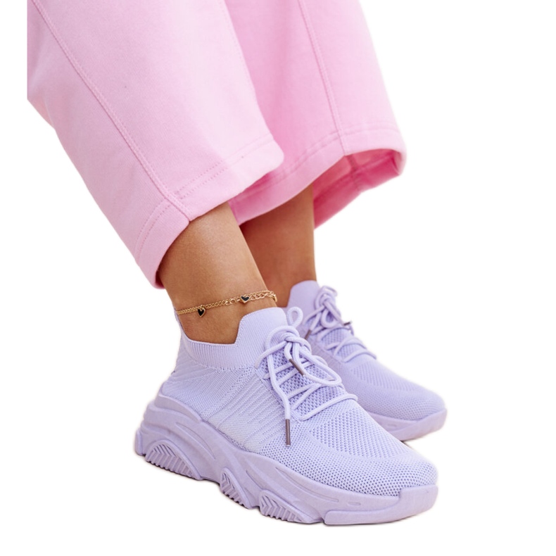 Purppuraiset tennarit massiivisella Kassi-pohjalla violetti