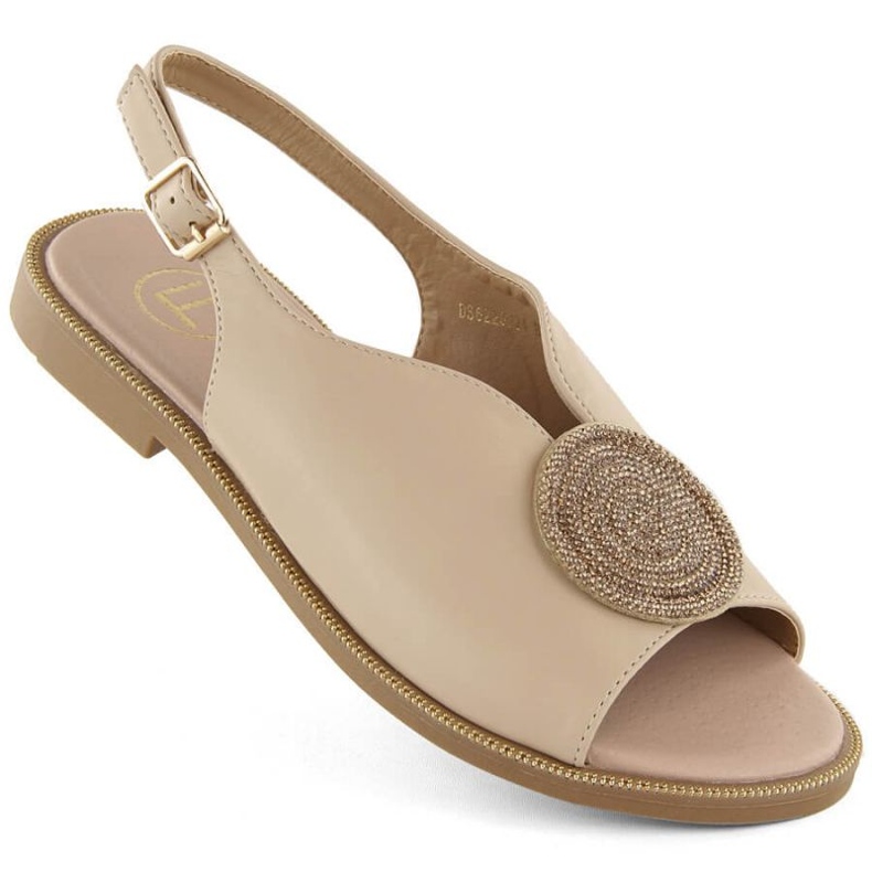 Filippo W PAW542 beige-sandaalit zirkoneilla