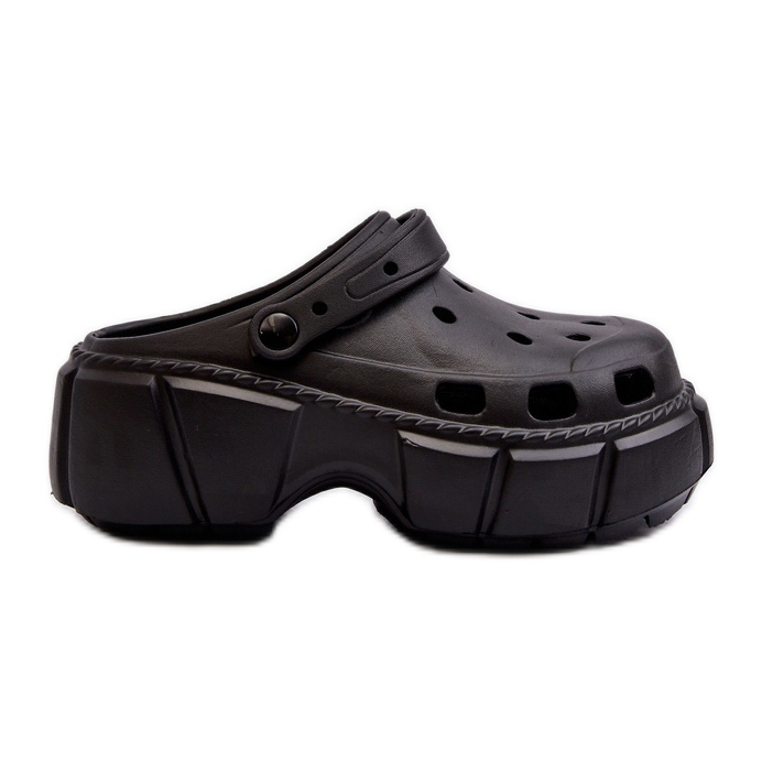 Naisten vaahtovarvastossut massiivisessa pohjassa, musta Witima