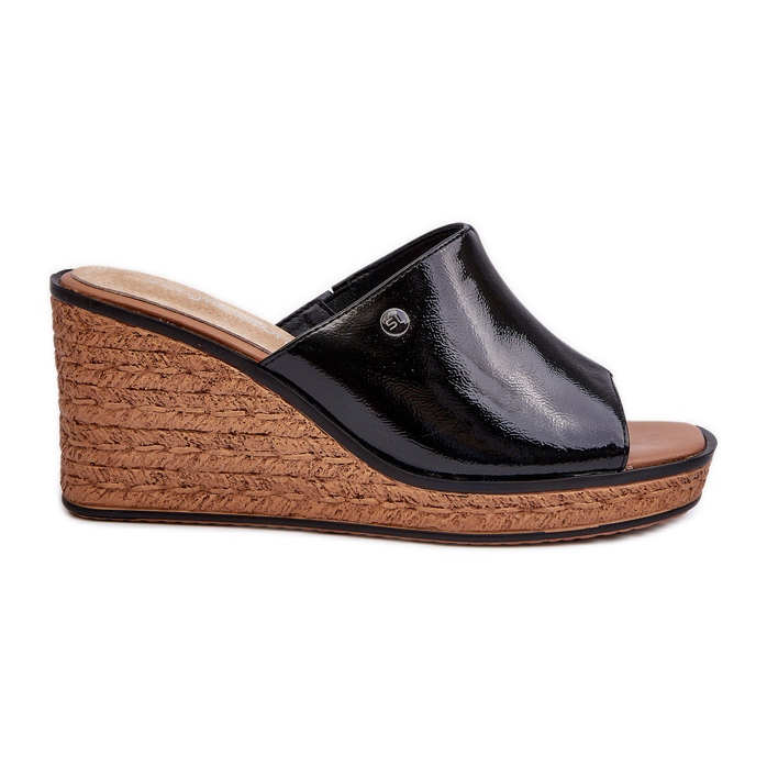 Naisten patentoidut kiilavarvastossut Sergio Leone KL213 musta