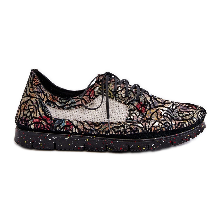 Kuviolliset naisten kengät Maciejka 06347-01 Musta