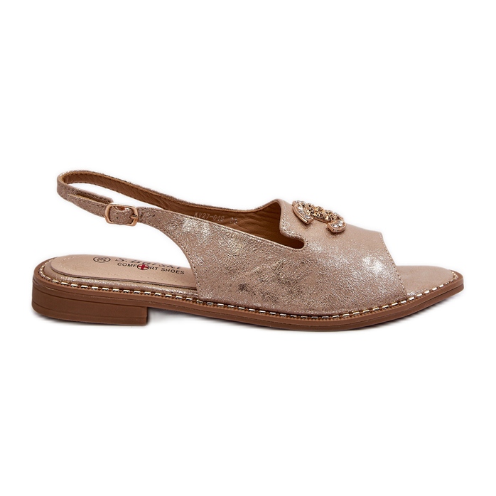 Naisten sandaalit koristeella S.Barski KV27-049 kultaa kultainen