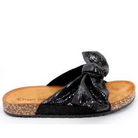 Korkkitossut rusetilla Amur Black musta