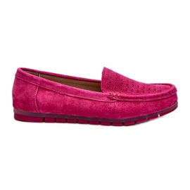 Suede naisten mokasiinit Fuchsia S.Barski LR755 vaaleanpunainen Suede naisten mokasiinit Fuchsia S.Barski LR755 vaaleanpunainen