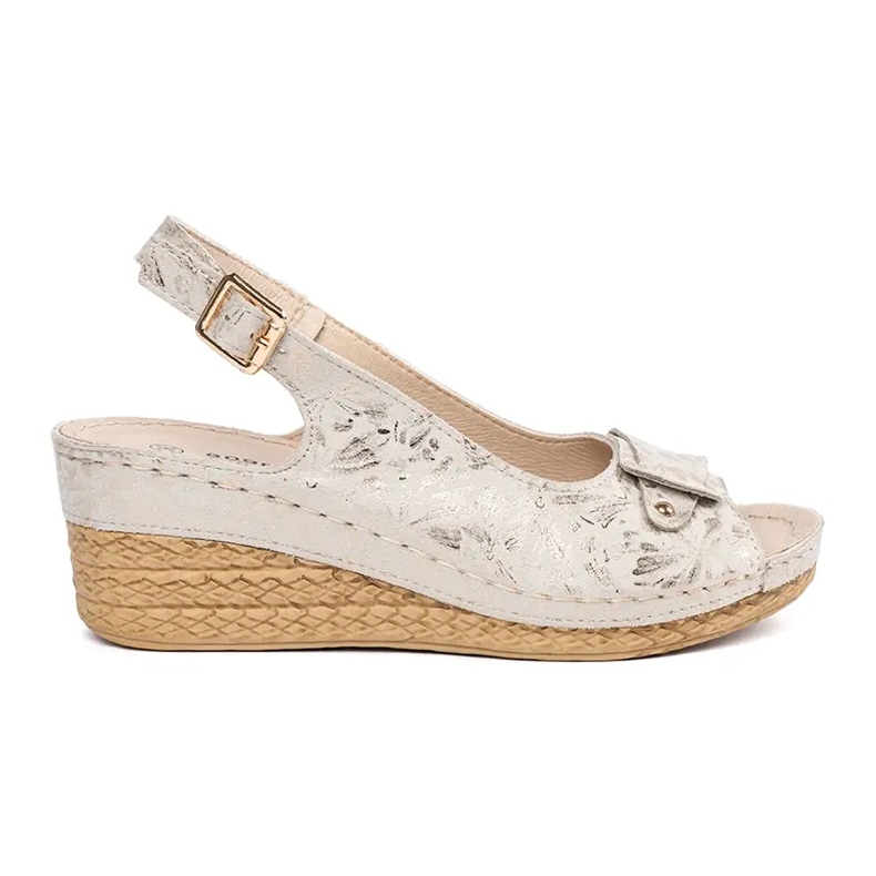 Beiget espadrille-matalat sandaalit