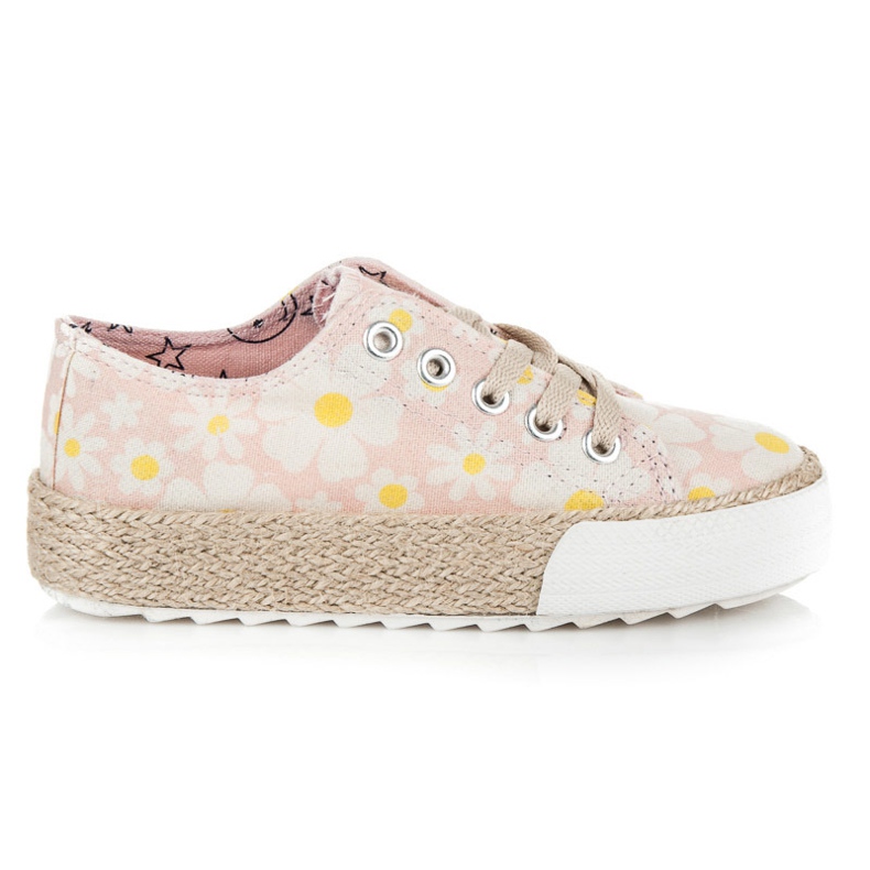 Kylie Sneakers Espadrilles In Daisies vaaleanpunainen
