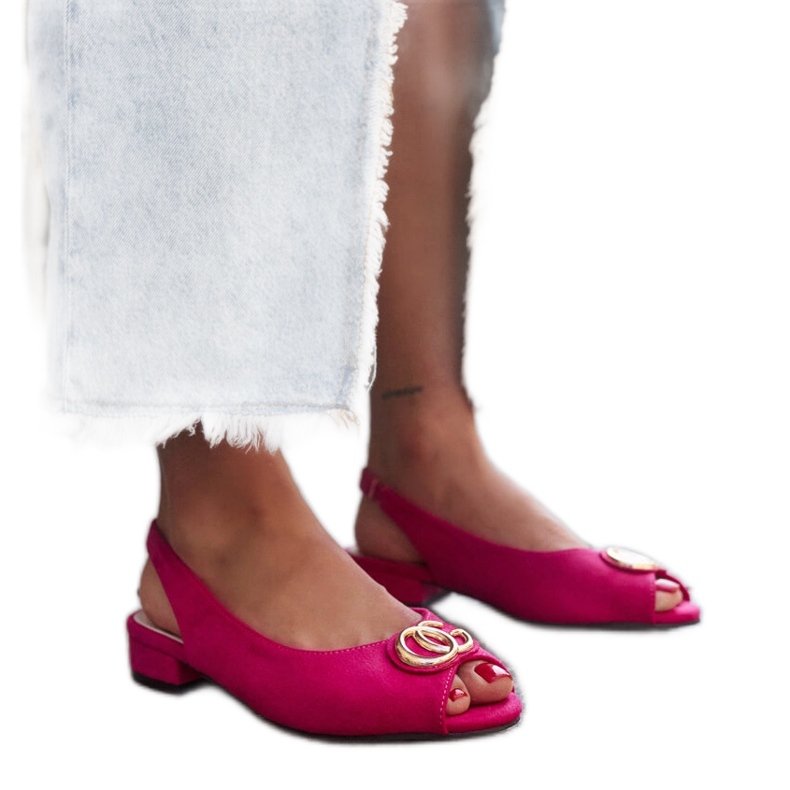 Wardan nahkaiset sisäpohjalliset sandaalit vaaleanpunainen