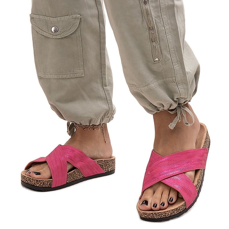 Tossut, joissa Ribera kiiltävä korkkipohja vaaleanpunainen