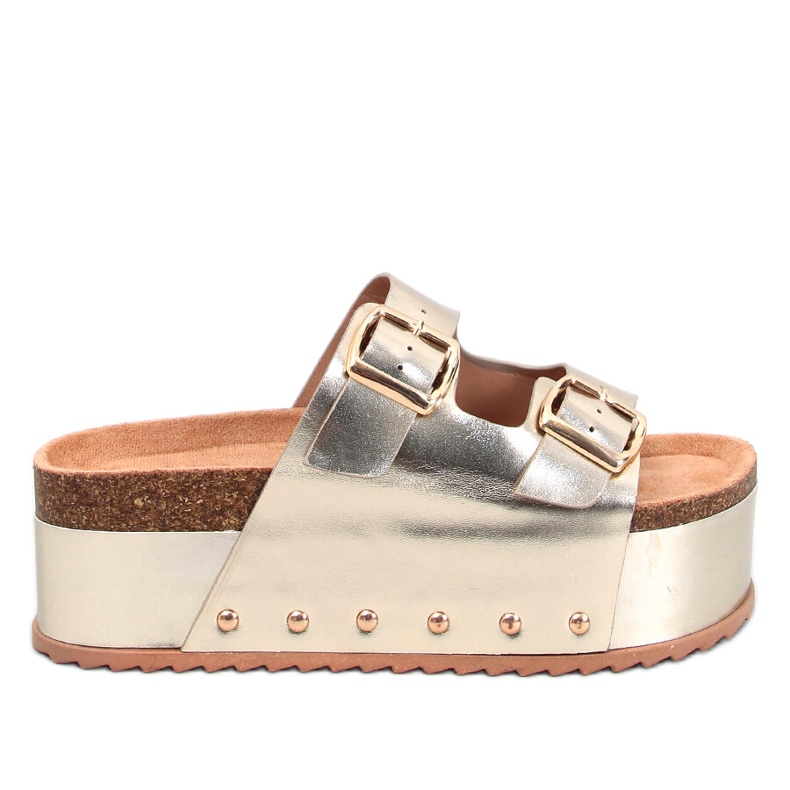 Galzai Gold alustan korkkivarvastossut kultainen