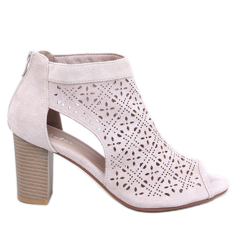 Pierre Beige avokärkiset nilkkurit