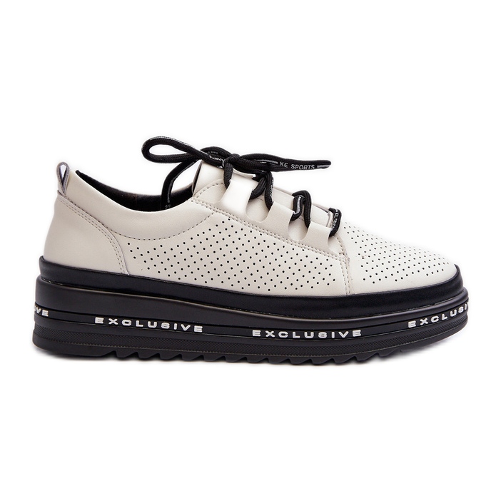 Naisten nahkakengät alustalla S.Barski LR769A Beige