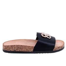 Ibanei Mustat korkkivarvastossut strassilla