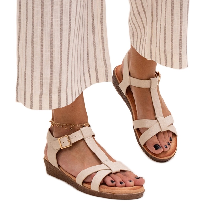 Beige Sherine matalakiila-sandaalit