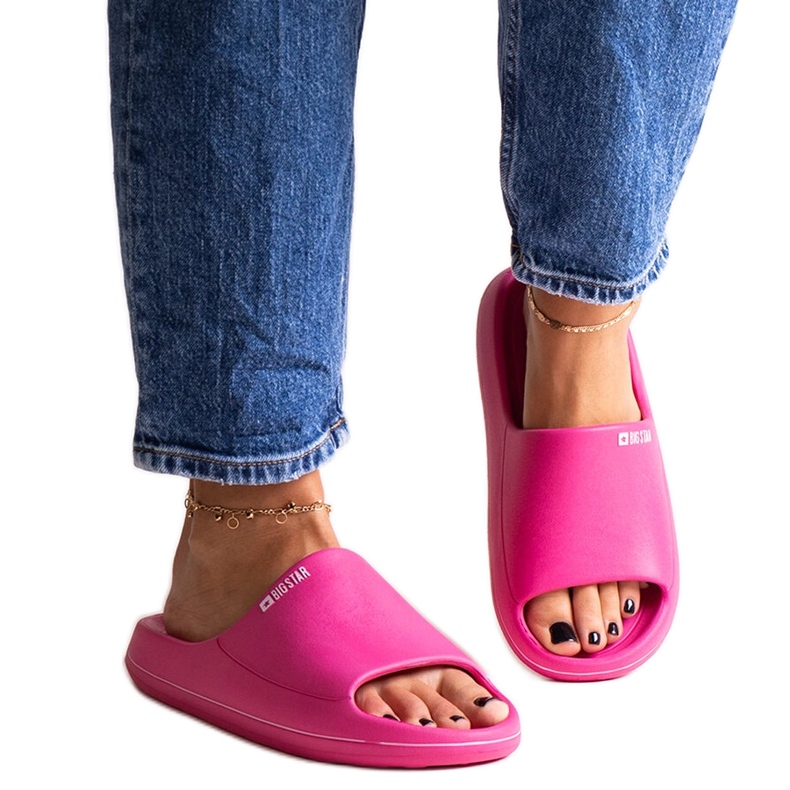 Tummanpunaiset Big Star NN274A041 varvastossut vaaleanpunainen