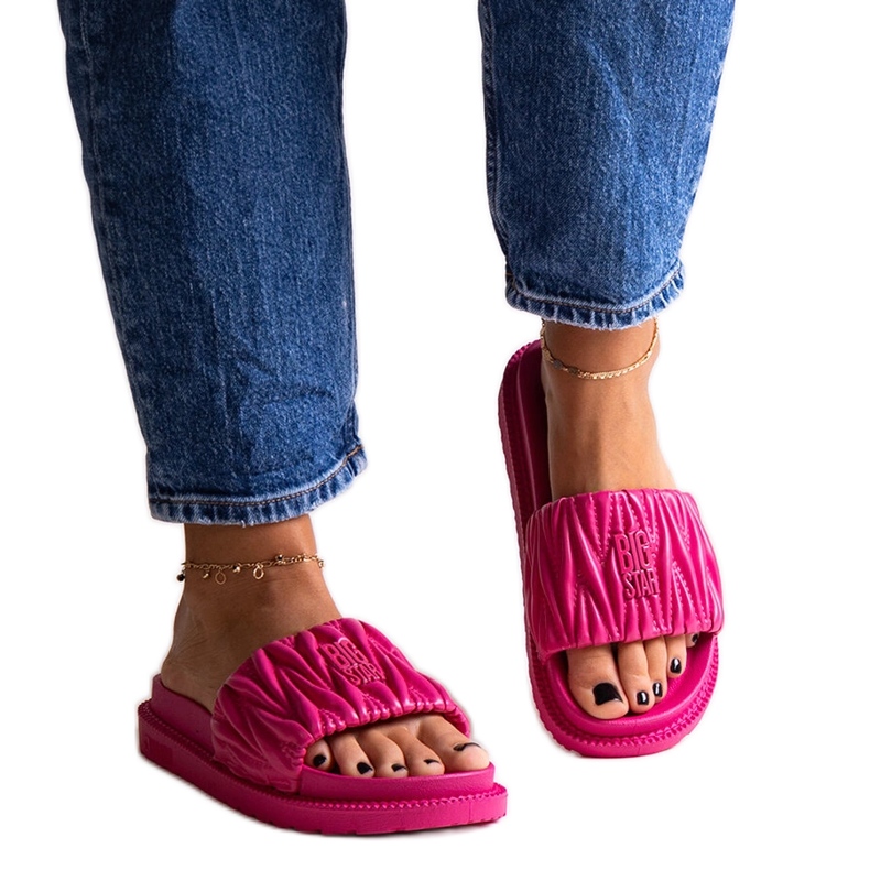 Vaaleanpunaiset läpät röyhelöillä Big Star NN274A749 vaaleanpunainen