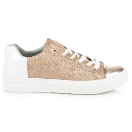 Kylie Sidotut tennarit glitterillä keltainen