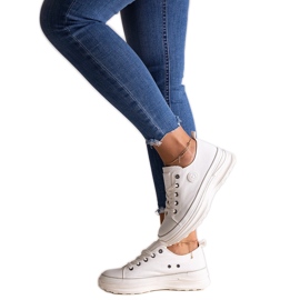 Massiiviset valkoiset lenkkarit Big Star NN274126 valkoinen