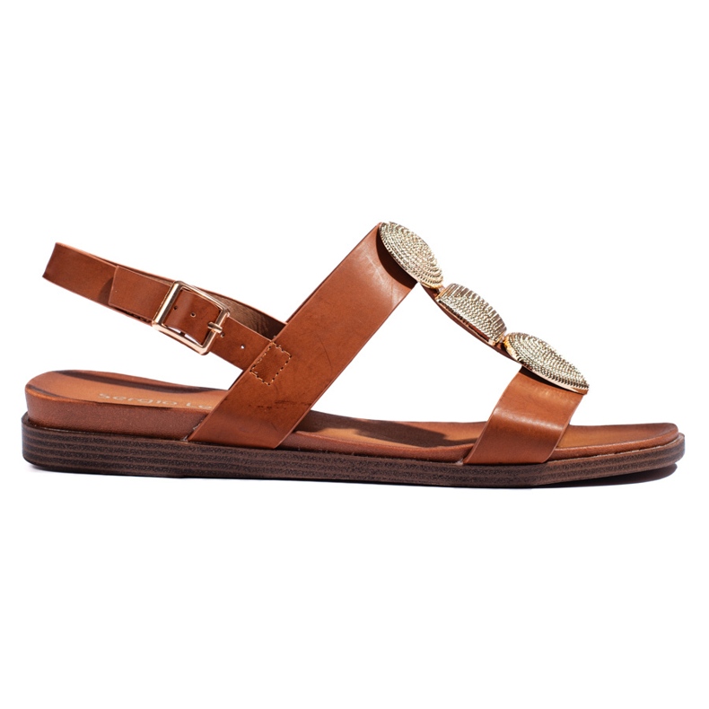 Naisten ruskeat litteät sandaalit Sergio Leonelta