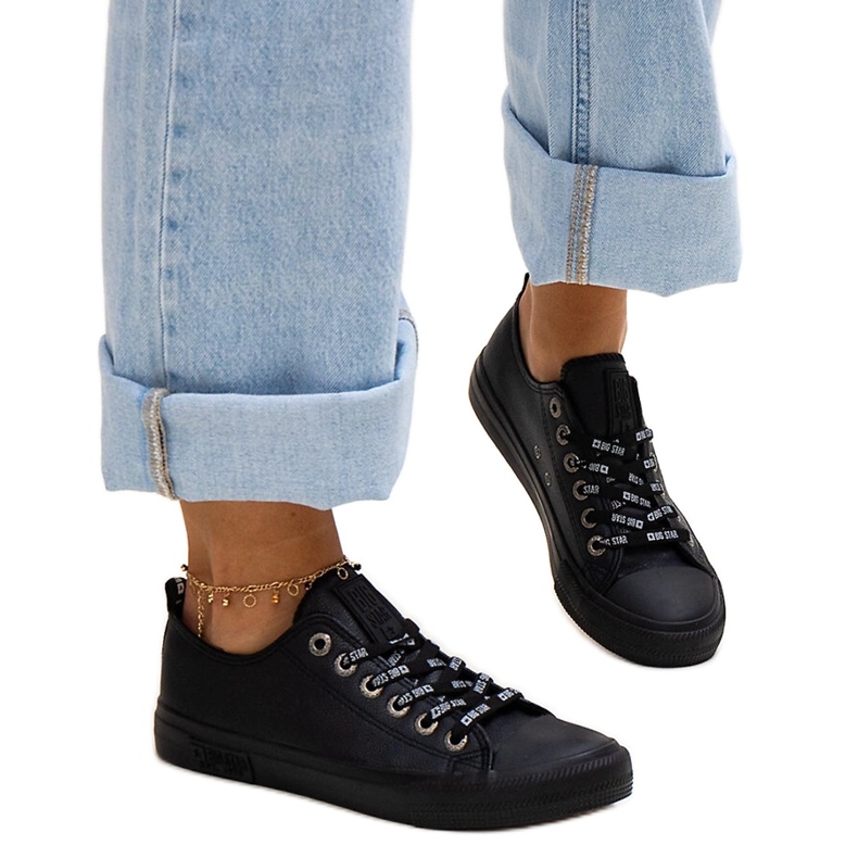 Mustat eko-nahkaiset lenkkarit Big Star KK274106