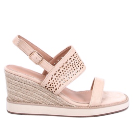 Debeve Beige wedge espadrill sandaalit