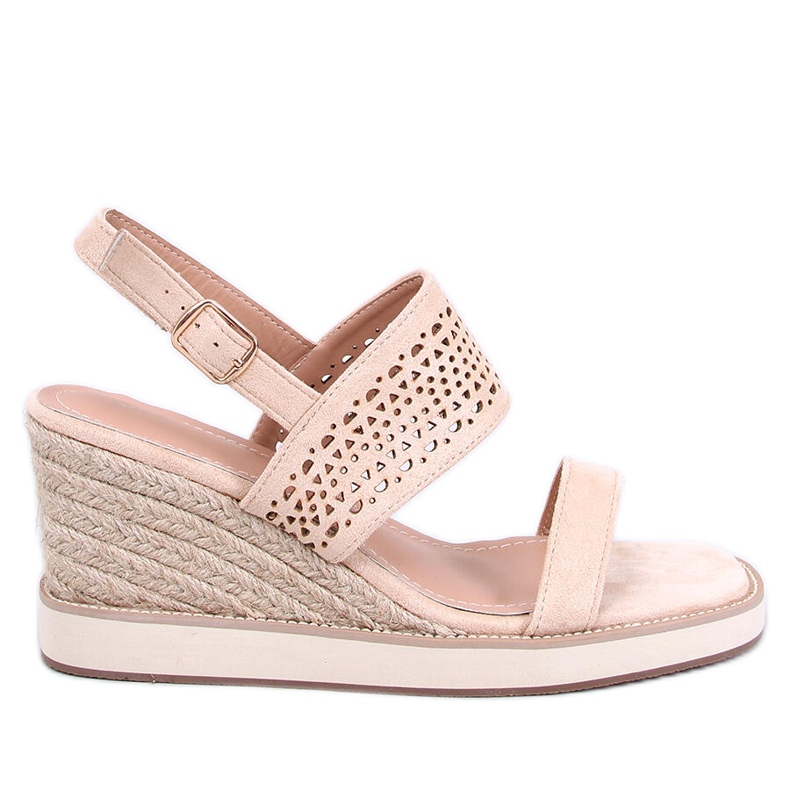 Debeve Beige wedge espadrill sandaalit