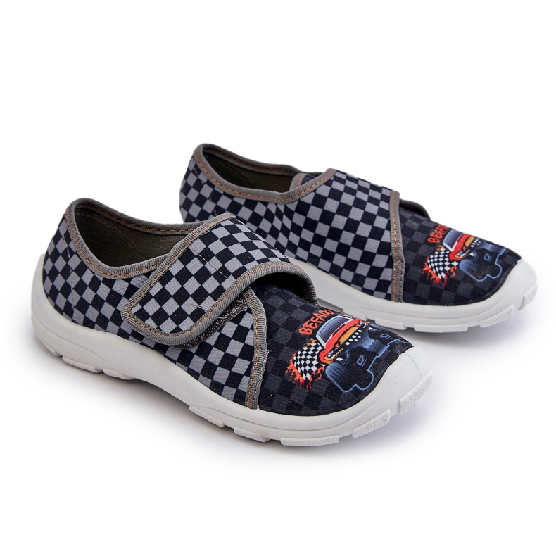 Mukavat poikien tossut tarranauhalla Befado 974Y540 Grey harmaa