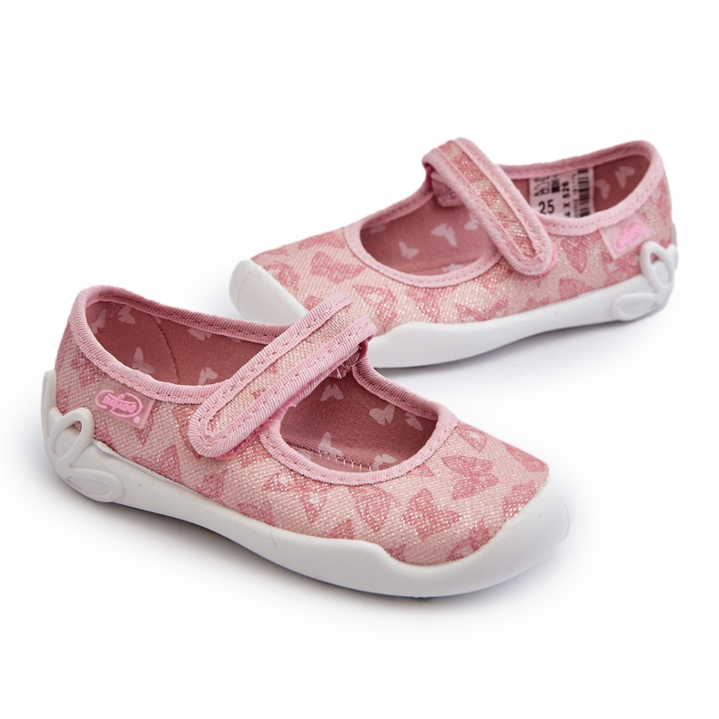 Lasten Befado Butterfly Ballerina Tossut 114X526 Pinkki vaaleanpunainen