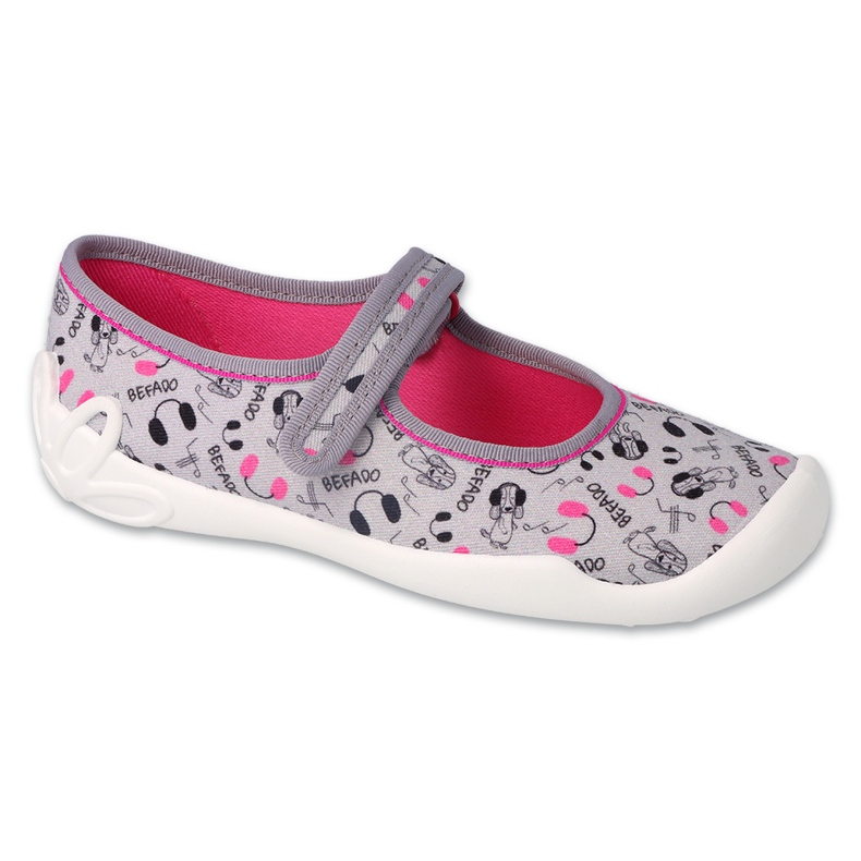 Befado lasten tossut 114Y520 harmaa värikkäillä sovelluksilla