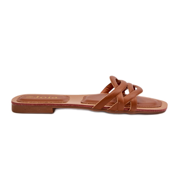 Litteä korko Eco-Leather Flip Flops Ruskea