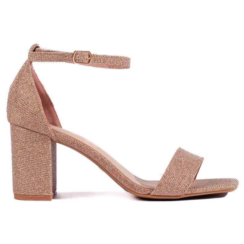 Naisten kultaiset brokadisandaalit kultainen