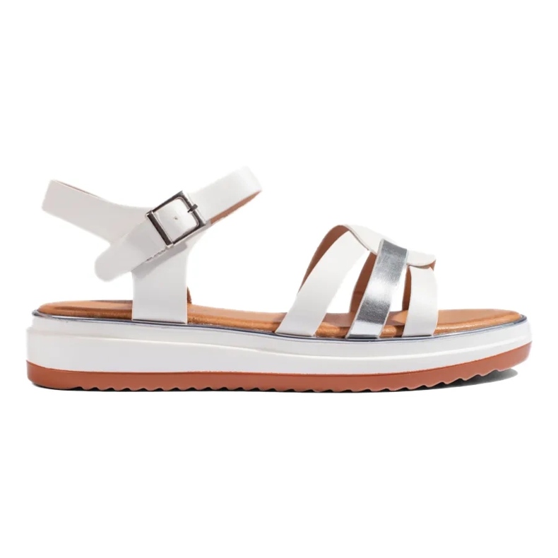 Naisten valkoiset sandaalit valkoinen