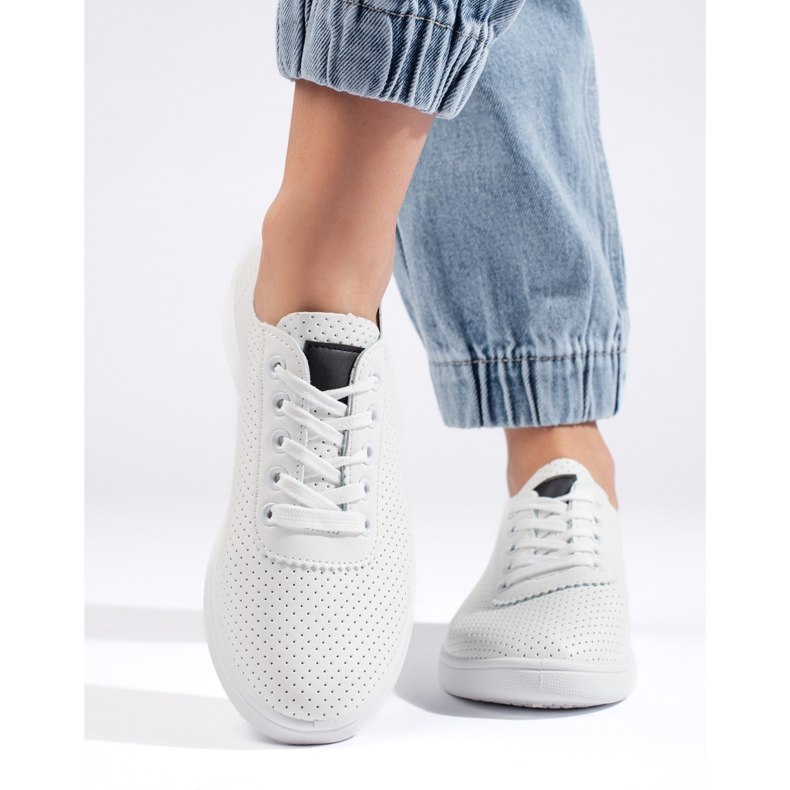 Seastar Naisten valkoiset harjakattoiset nauhakengät valkoinen