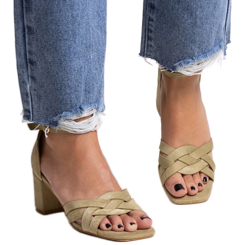 Wajdan vihreät korkeakorkoiset sandaalit