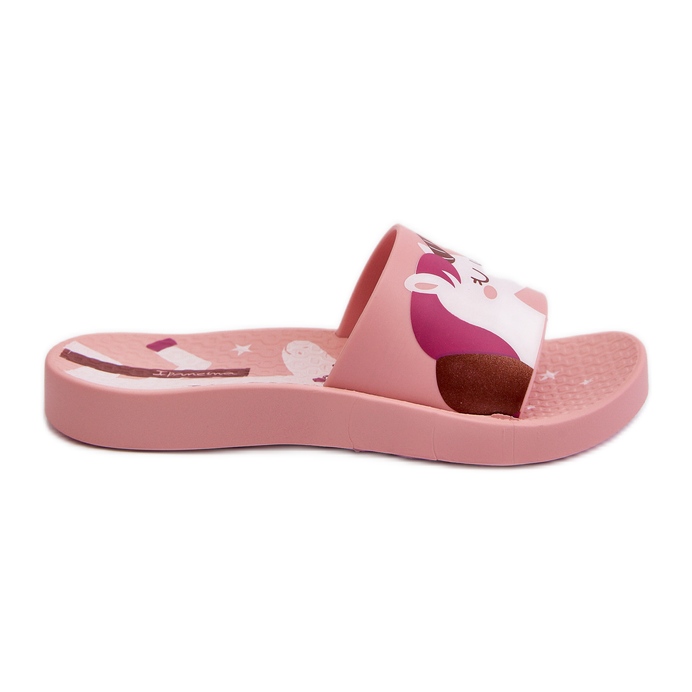 Tyttöjen varvastossut yksisarvisella 83474 Ipanema Urban V Slide Kids Pink vaaleanpunainen